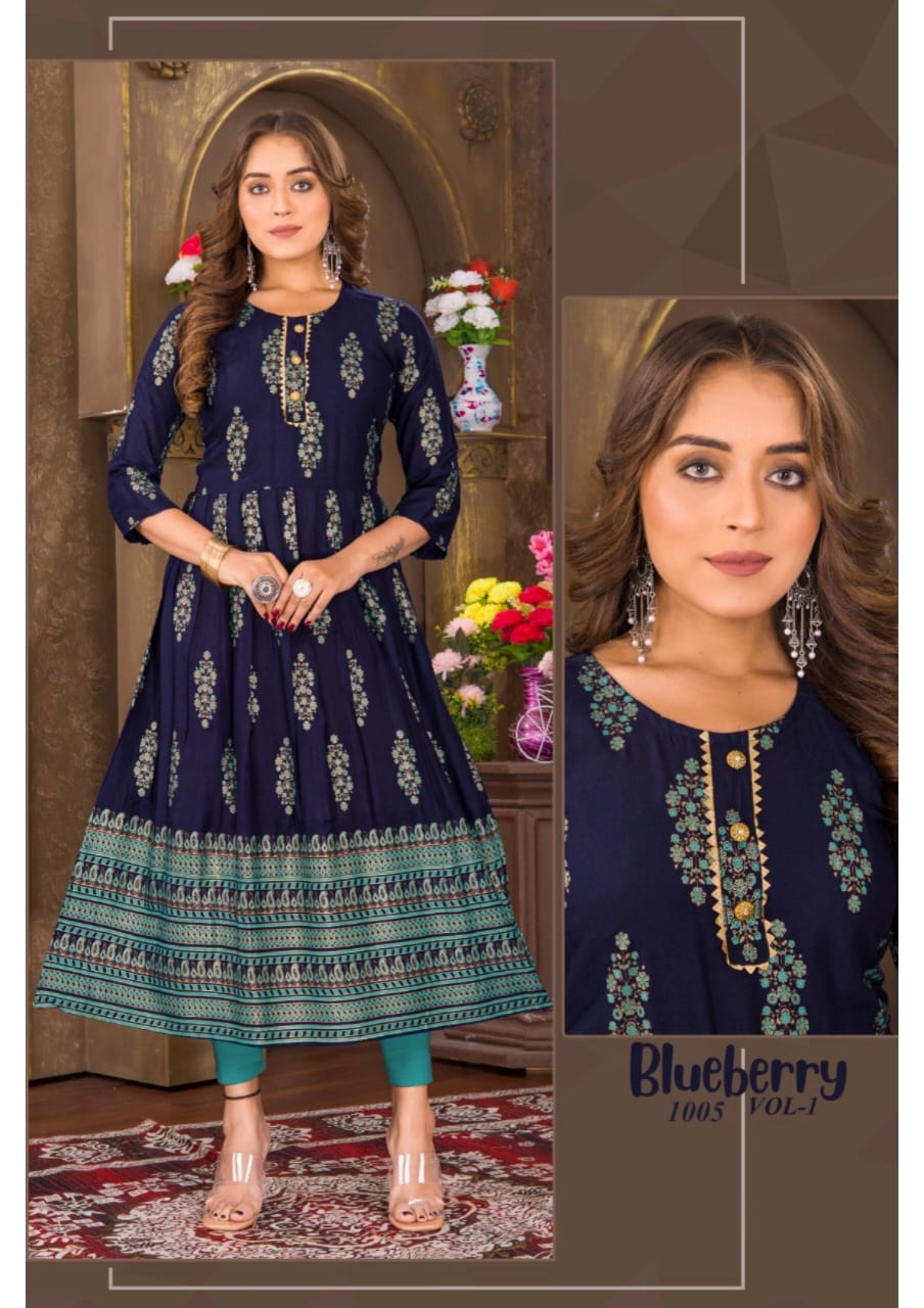 Blueberry Vol 1 Exclusive Designer Wear Wholesale Anarkali Kurtis
